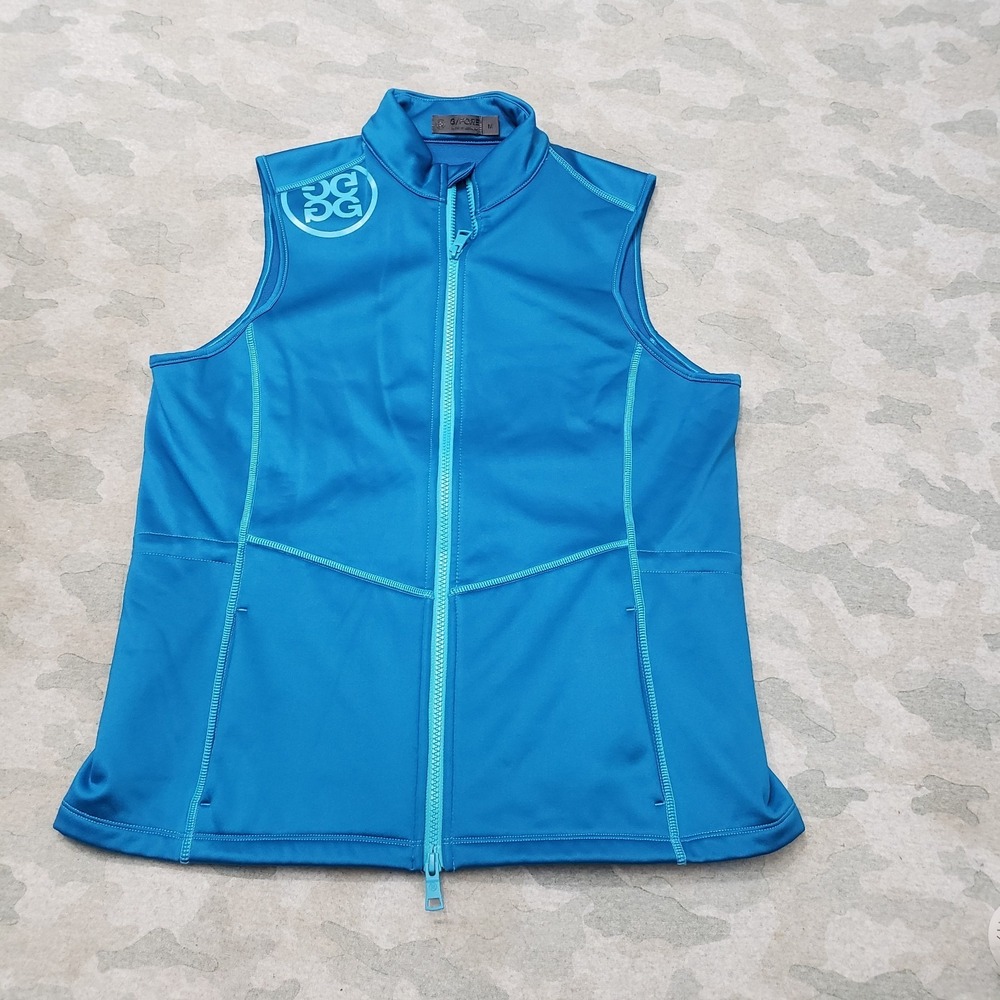G/Force Vest Womens Medium Blue Full Zip Sleeveless Golf